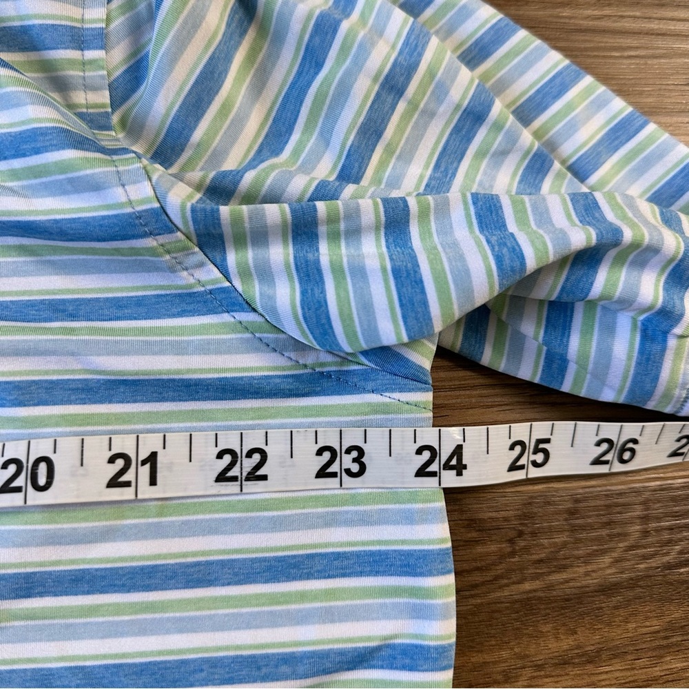 Peter Millar Polo Shirt Mens Large Striped Summer Comfort Golf Pinehurst 1895 - Picture 7 of 9